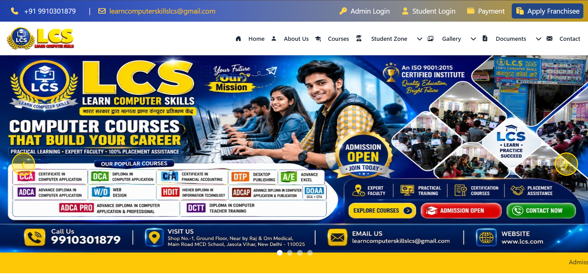 Computer Institute Website